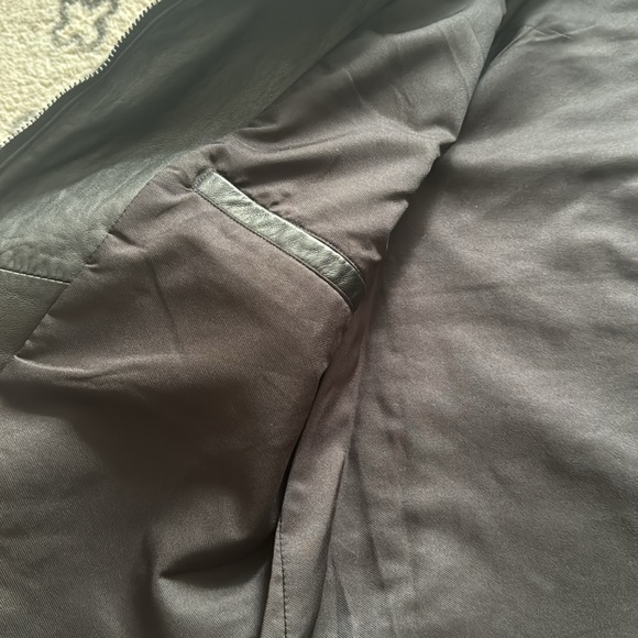 Men’s All Saints Black Leather Jacket - Picture 3 of 5